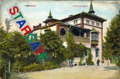 Rudy - Hotel Schonerta przy dworcu kolejowym 1914.jpg