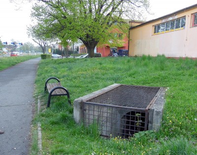 Podobnie do tego zdjęcia, miałyby w przyszłości wyglądać 2 wejścia do schronu znajdujące się na terenie parku.