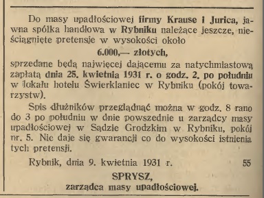1931 Tyg powiatowy licytacje.jpg
