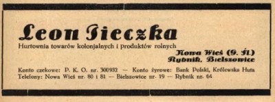 Leon Pieczka reklama 1933.JPG