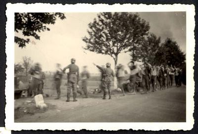 Rybnik, Poland, German soldiers leading a group of prisoners.